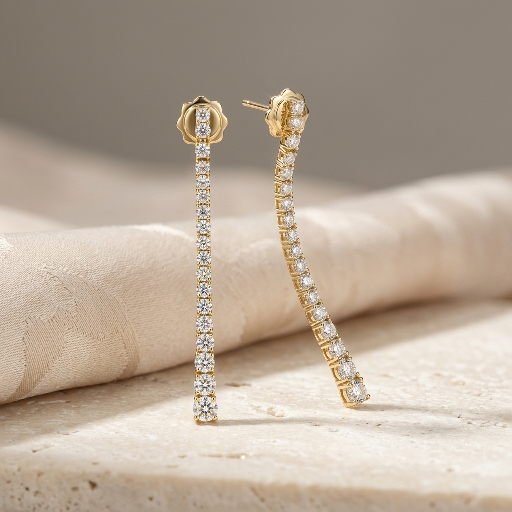 Diamond Graduation Drop Earring