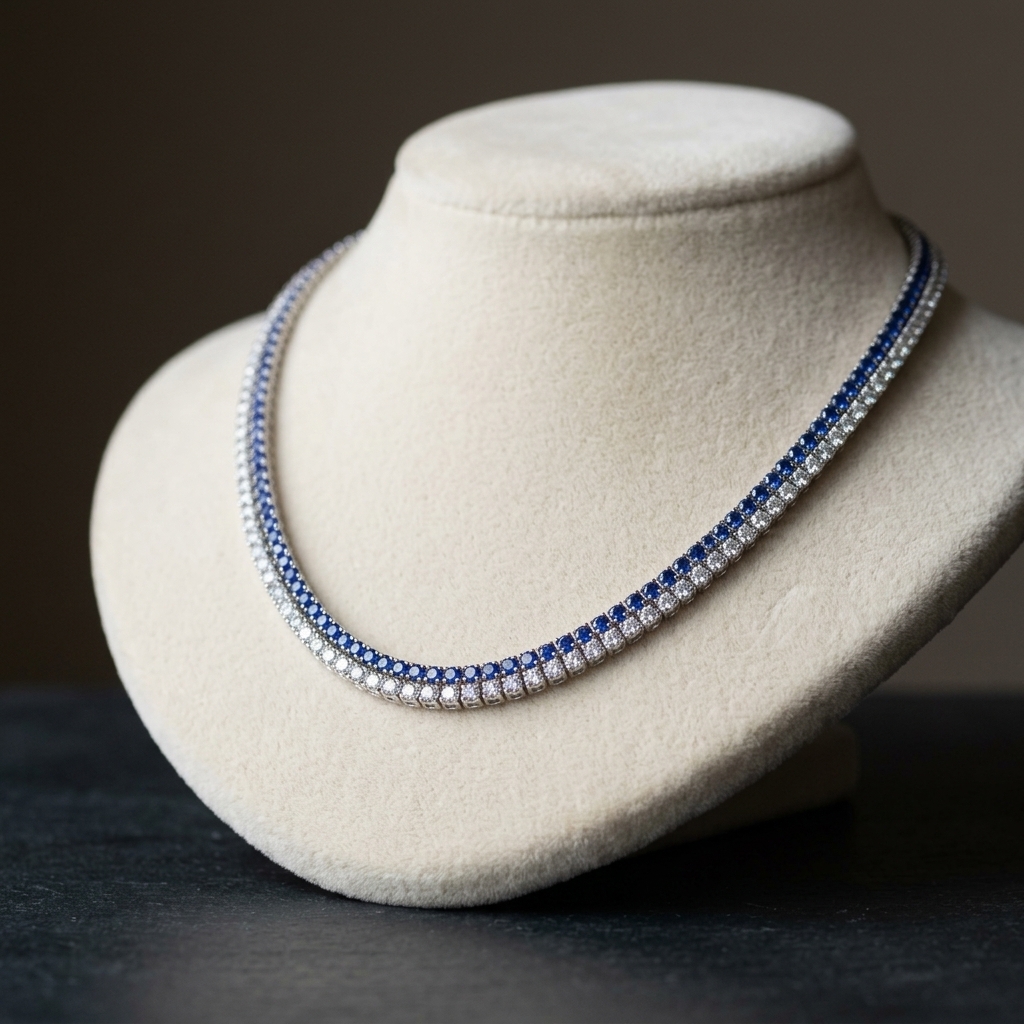 Diamond Sapphire Necklace 