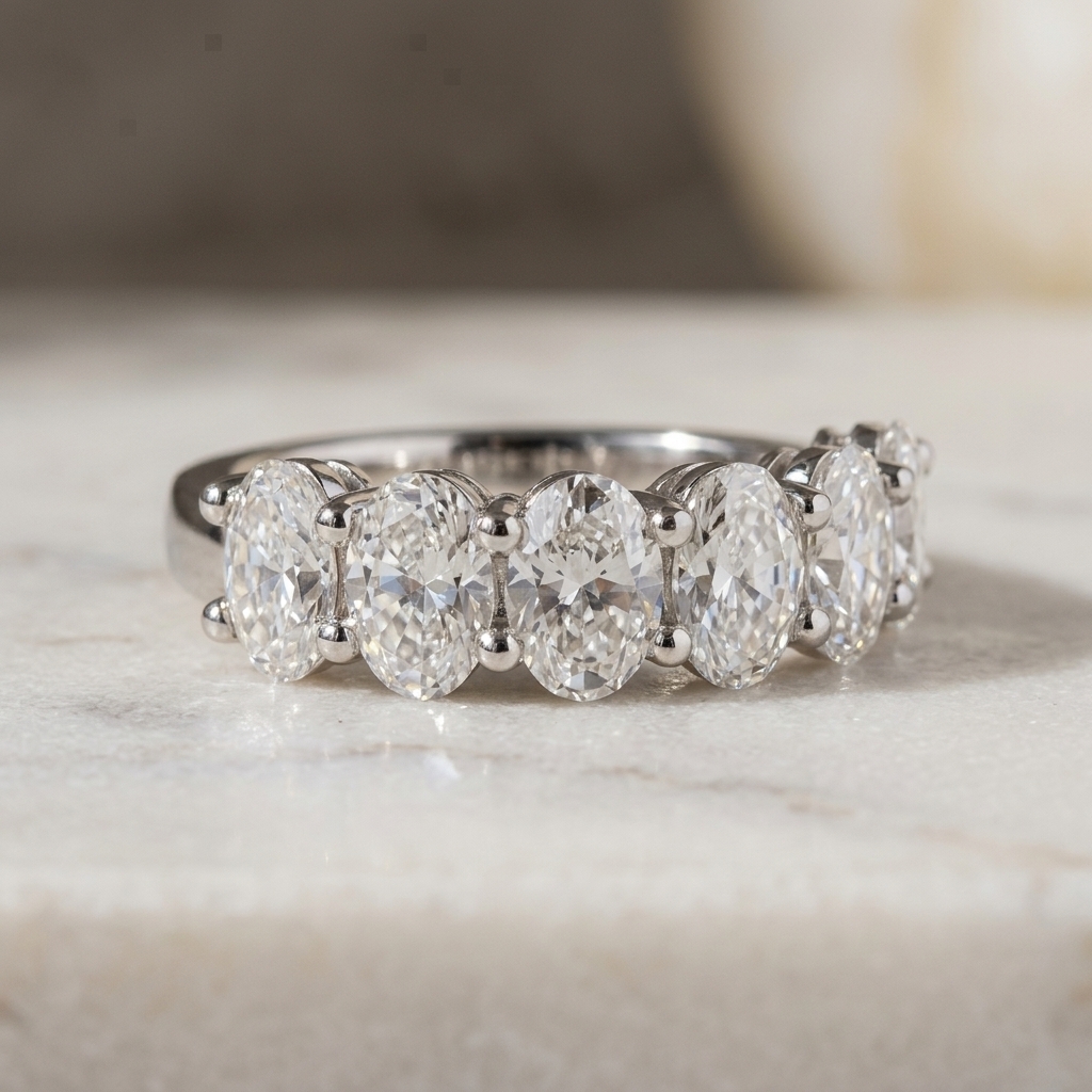 Oval Half Way Ring 