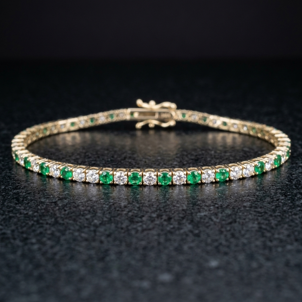 Emerald and Diamond Bracelet