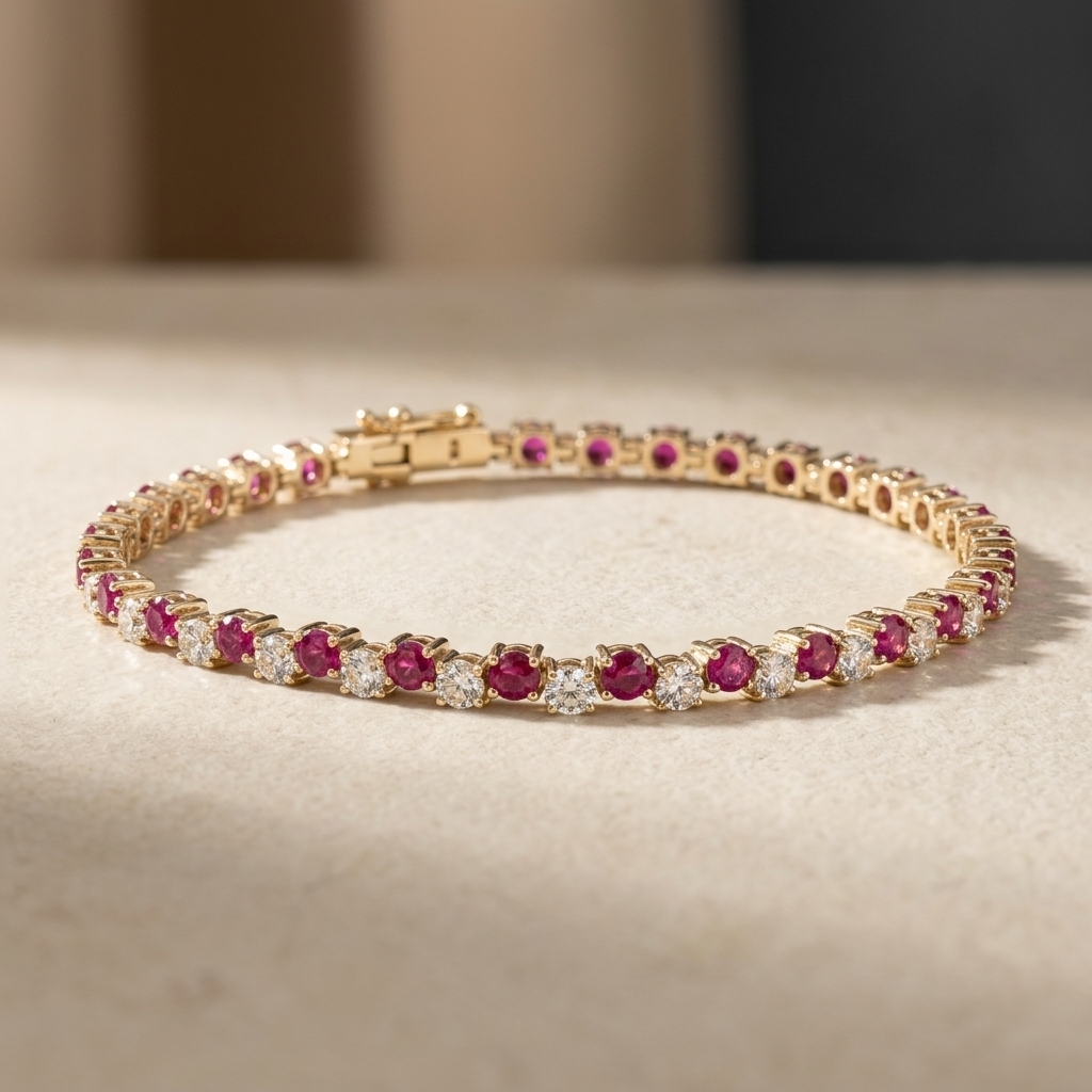 Ruby Diamond Bracelet