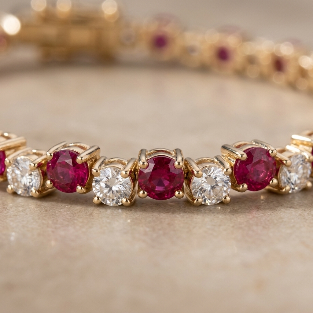 Ruby Diamond Bracelet