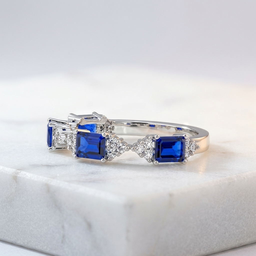 Sapphire Diamond Ring 