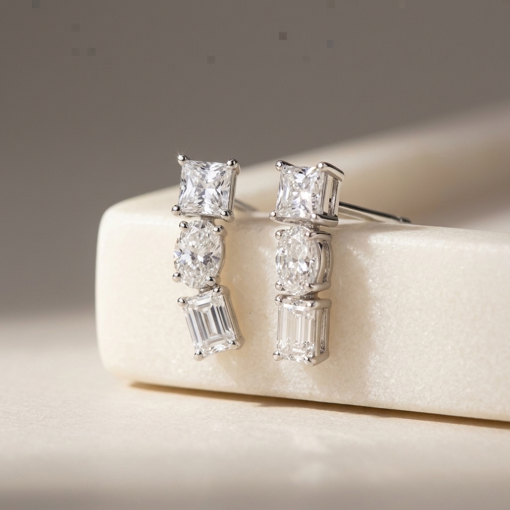 3 Prong Fancy Earring