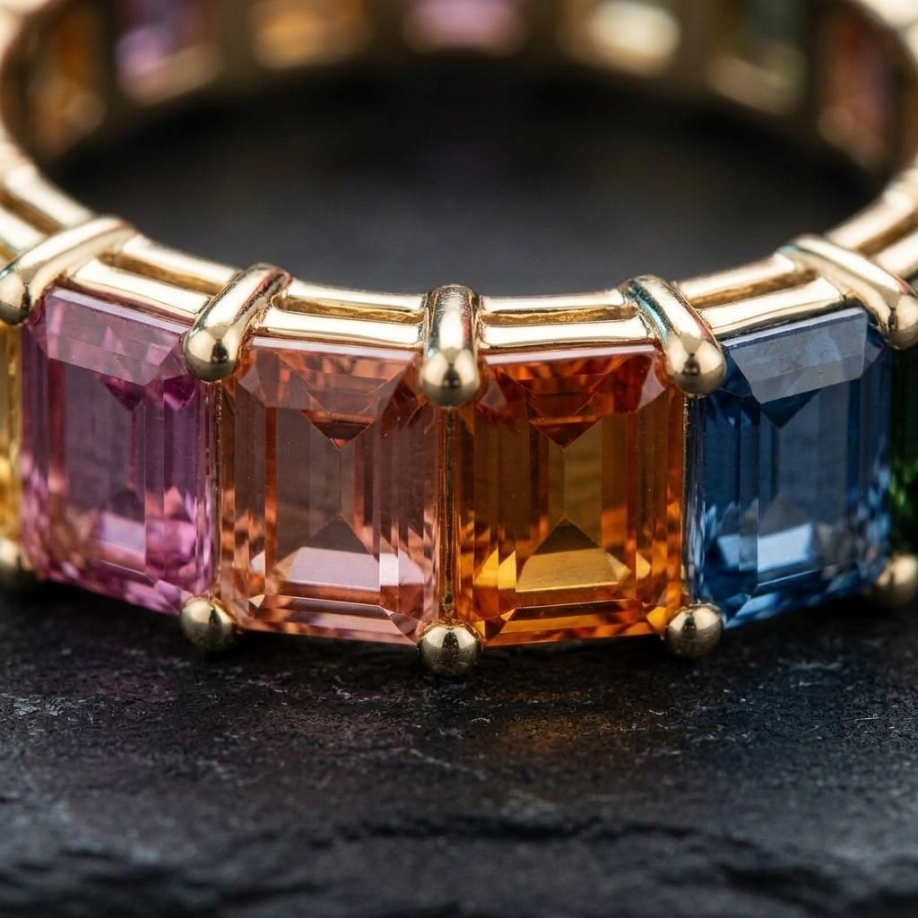 Multi Sapphire Eternity Band 